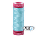 Aurifil Light Turquoise 5006 thread 100% cotton small spool Mako 12 wt.  Great for Hand Appliqué, Hand Embroidery, Hand Quilting, Machine Art Quilting, Sashiko,and Redwork. Sold by Canadian online fabric store Woven Fabric Gallery.
