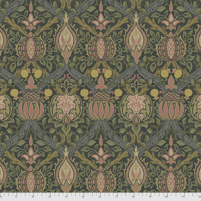Granada Charcoal fabric by William Morris.  Sold by Canadian online fabric store Woven Fabric Gallery.