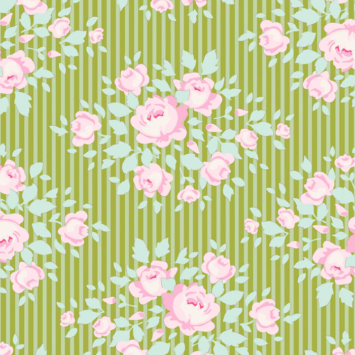 Marylou Green fabric by Tilda. Sold by Canadian online fabric store Woven Fabric Gallery.