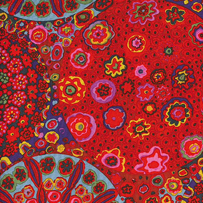 Millefiore Red fabric by Kaffe Fassett. Sold by Canadian online fabric store Woven Fabric Gallery.  