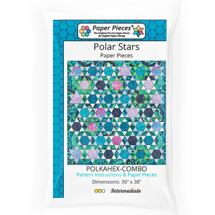 Polar Star complete quilt pattern & paper pieces. Sold by Canadian oline fabric store Woven Fabric Gallery  
