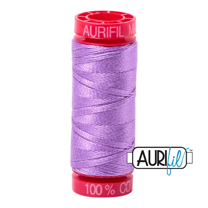 Aurifil Thread 12wt Violet 2520. Sold by Canadian online fabric store Woven Fabric Gallery.
