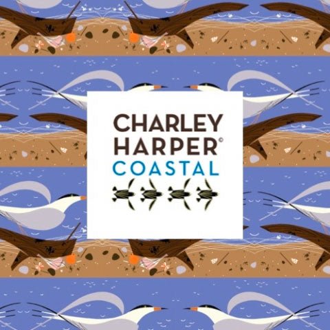 Coastal By Charley Harper - Woven Modern Fabric Gallery