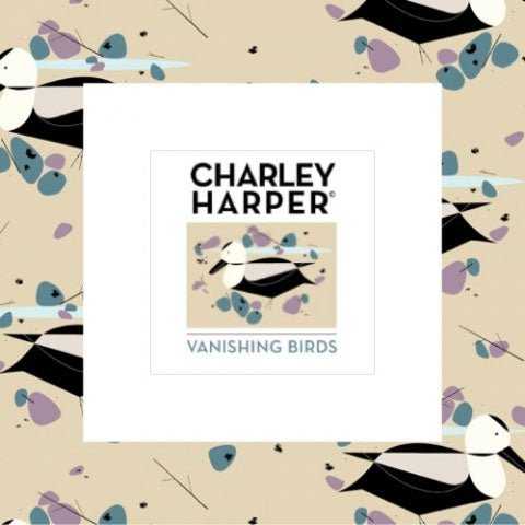 Vanishing Birds By Charley Harper - Woven Modern Fabric Gallery