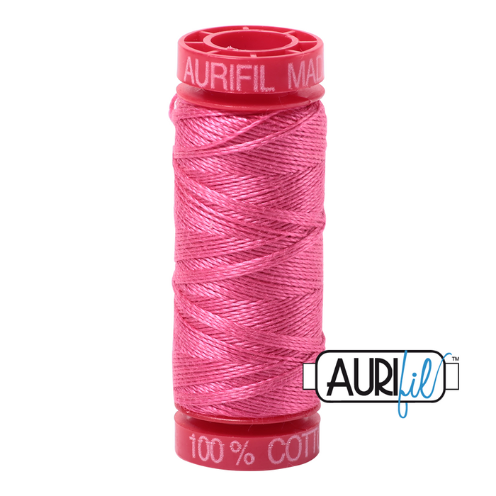 Aurifil Thread Blossom Pink 2530 12 wt. Sold by Canadian online fabric store Woven Fabric Gallery.