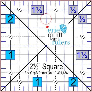 2.5"x 2.5" Non Slip Quilting Ruler - Woven Modern Fabric Gallery
