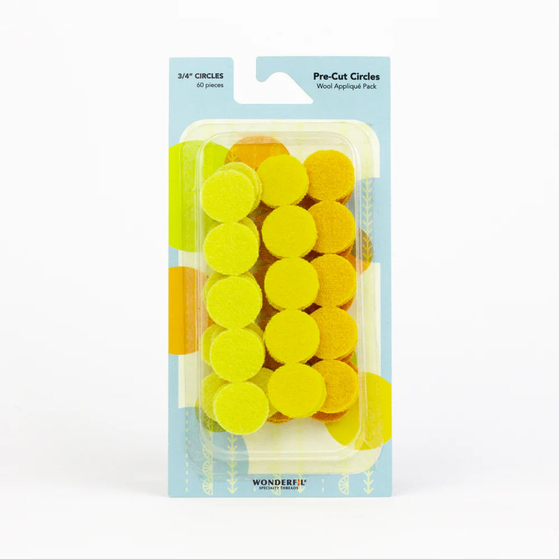 Wonderfil Pre Cut Wool Circle Appliqué Pack 3/4"