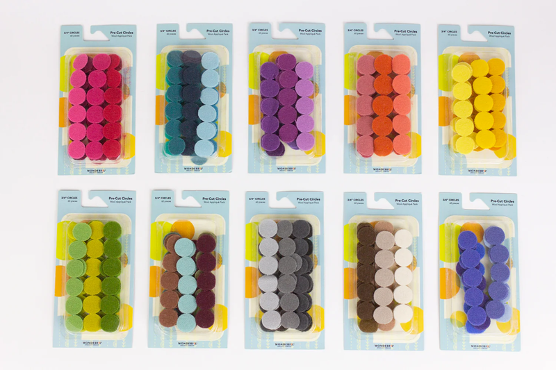 Wonderfil Pre Cut Wool Circle Appliqué Pack 3/4"