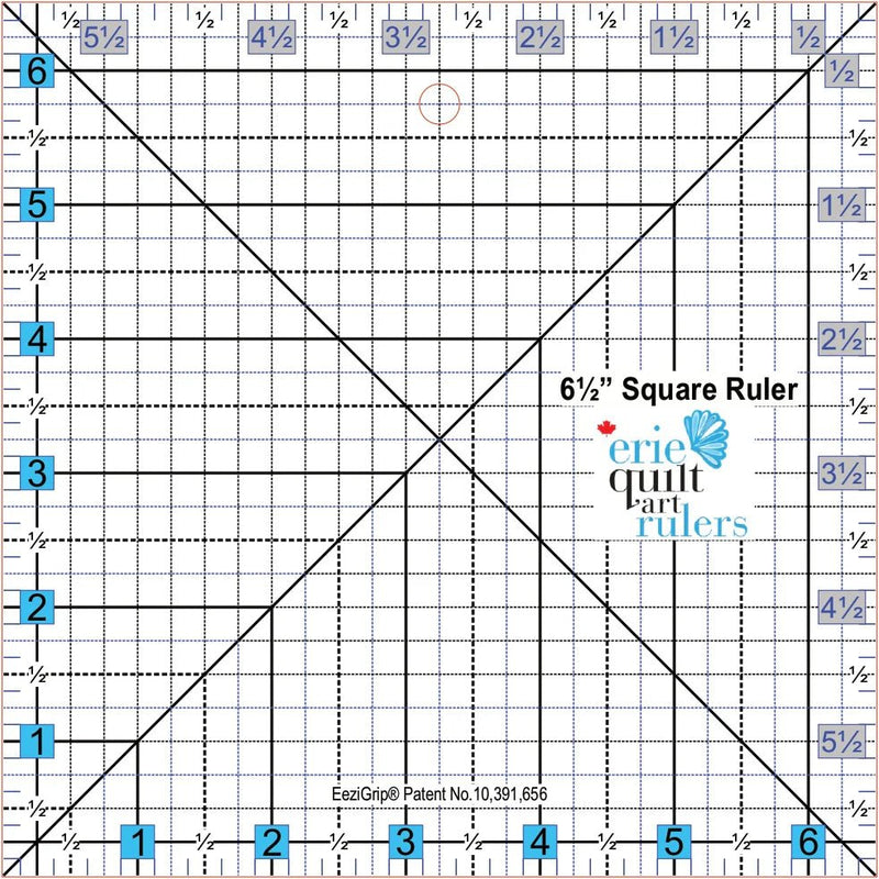 6.5" x 6.5" Non Slip Quilting Ruler - Woven Modern Fabric Gallery