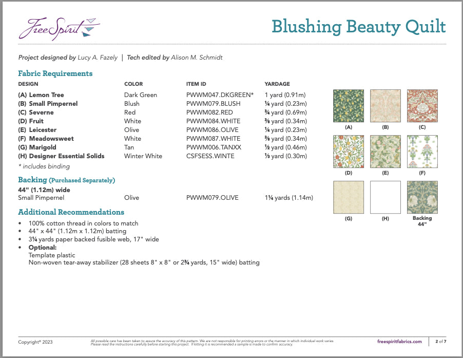 Blushing Beauty Quilt Download