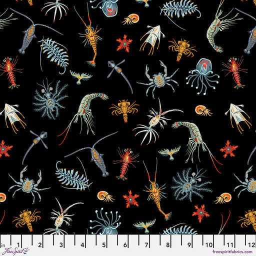 Plankton Party fabric Design by Rachel Hauer for Free Spirit Fabrics sold by Woven Fabric Gallery.