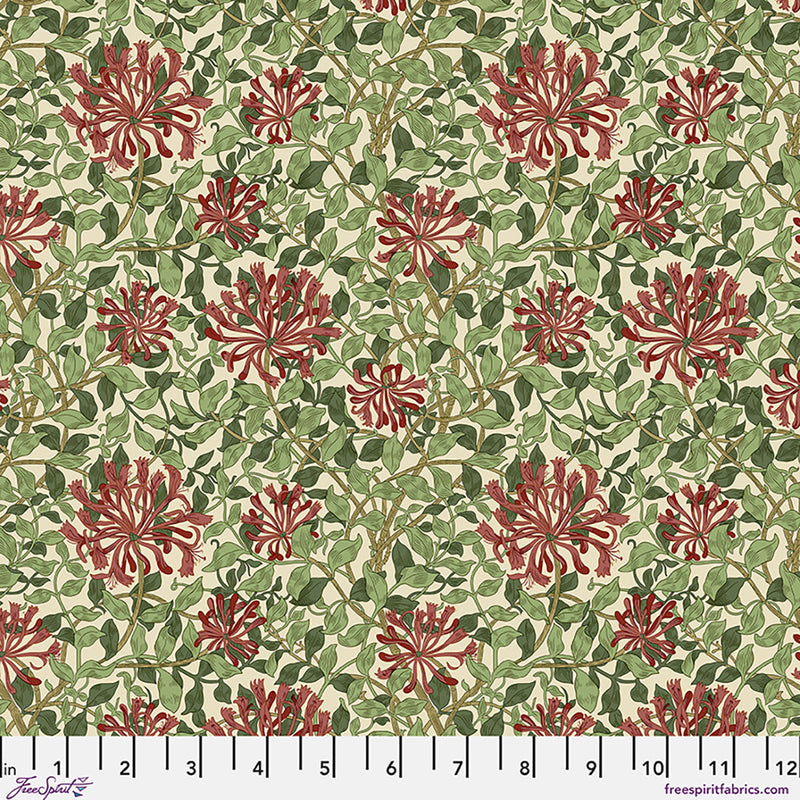 Morris & Co Suffolk Small Honeysuckle Madder Leaf