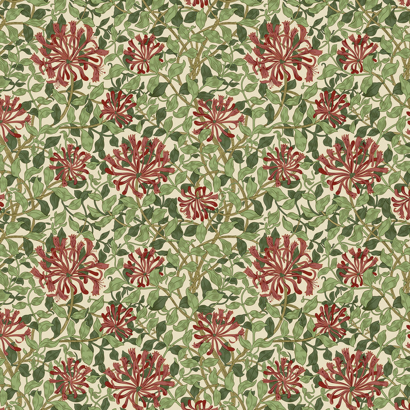 Morris & Co Suffolk Small Honeysuckle Madder Leaf