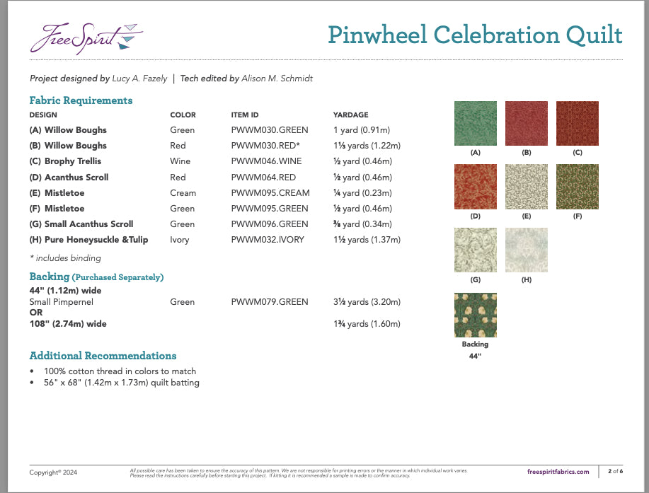 Pinwheel Celebration  Quilt Pattern Download