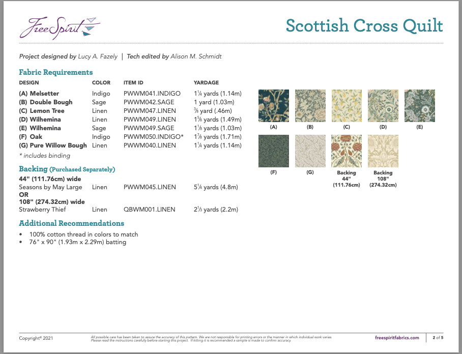 Scottish Cross Quilt Pattern