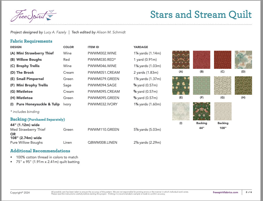 Stars and Stream Quilt Pattern Download