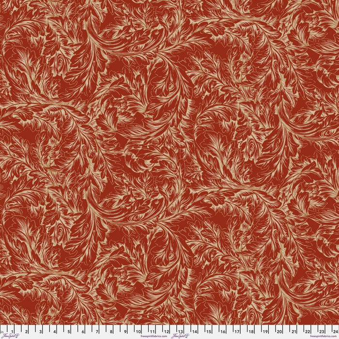 Acanthus Scroll Red - Woven Modern Fabric Gallery