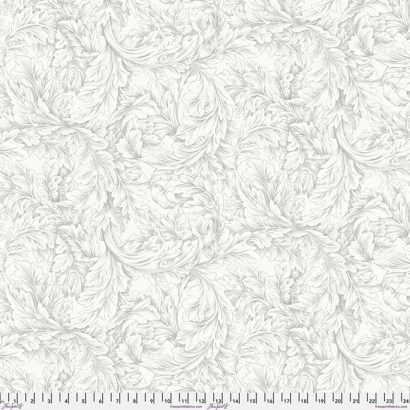 Acanthus Scroll Silver - Woven Modern Fabric Gallery