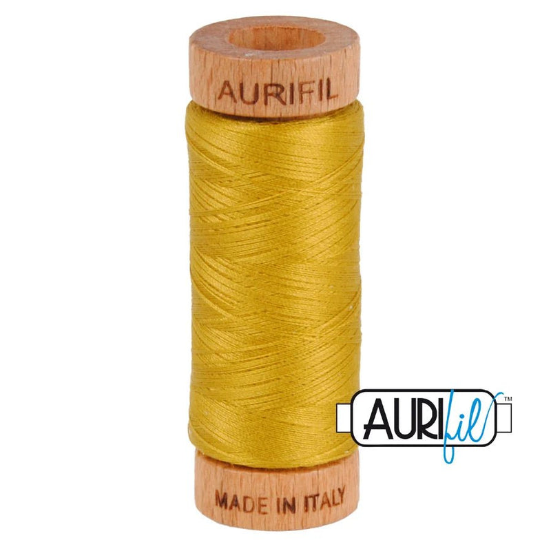 Aurifil 80wt Mustard 5022 - Woven Modern Fabric Gallery