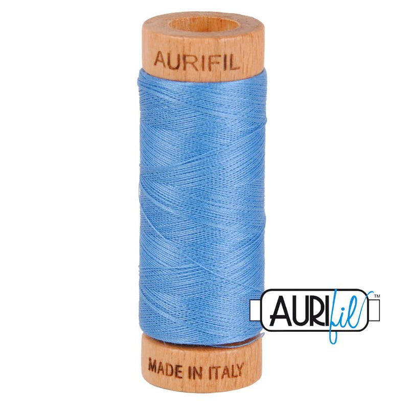 Aurifil 80wt Thread Light Wedgewood 2725 - Woven Modern Fabric Gallery