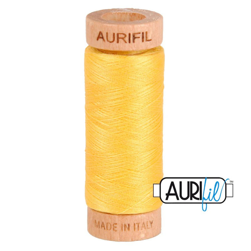 Aurifil 80wt Thread Pale Yellow 1135 - Woven Modern Fabric Gallery