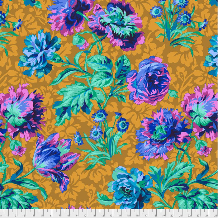 Baroque Floral Blue - Woven Modern Fabric Gallery