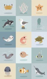 Beyond the Sea Panel - Woven Modern Fabric Gallery