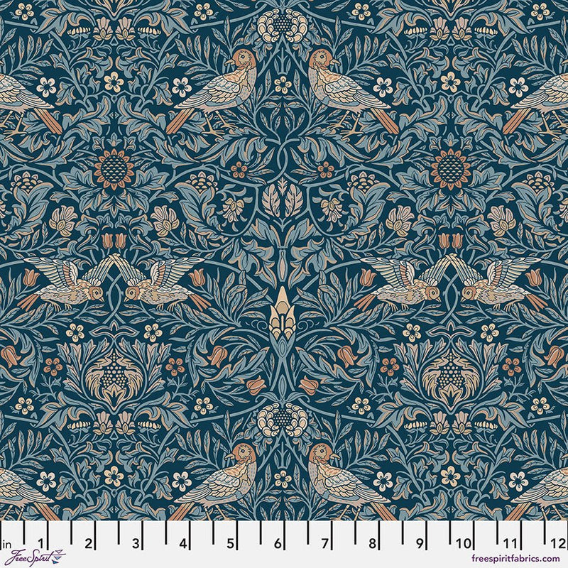 Bird Webbs Blue - Woven Modern Fabric Gallery