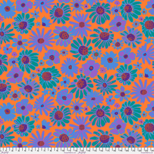 Bloomers Orange - Woven Modern Fabric Gallery