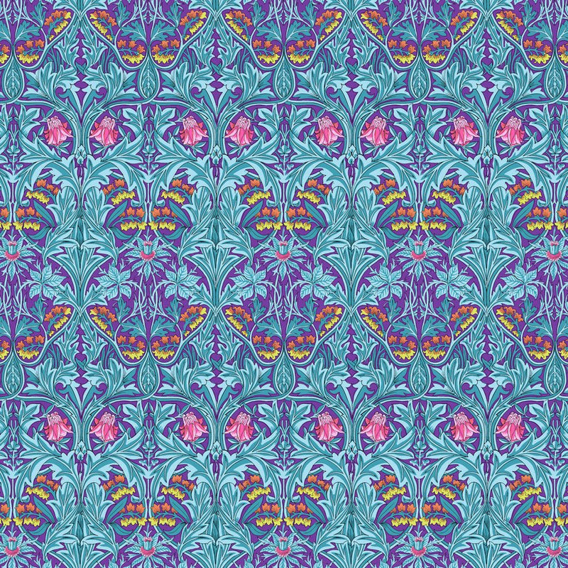Bluebell Purple - Woven Modern Fabric Gallery