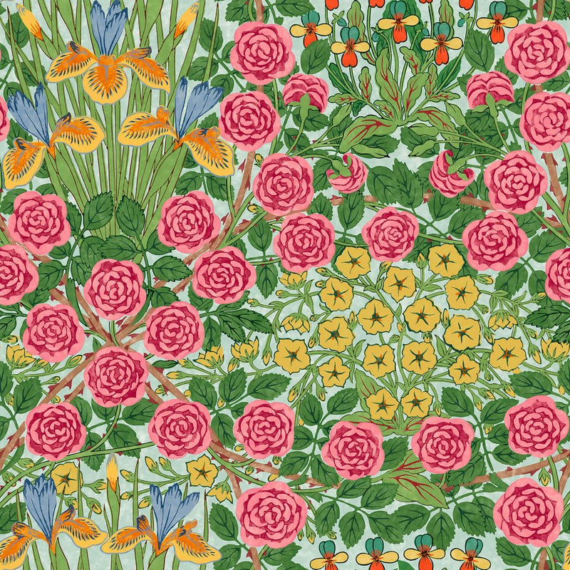 Campanula Seaglass Quilt Backing - Woven Modern Fabric Gallery