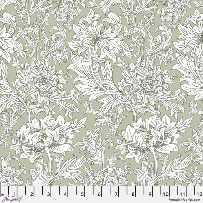 Chrysanthemum Olive - Woven Modern Fabric Gallery