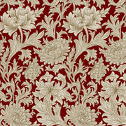 Chrysanthemum Tonal Crimson - Woven Modern Fabric Gallery