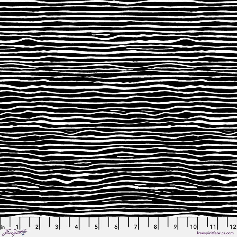 Creased Black - Woven Modern Fabric Gallery