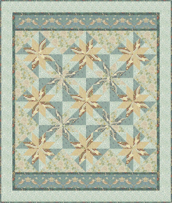 Daffodil Stars Quilt Download - Woven Modern Fabric Gallery