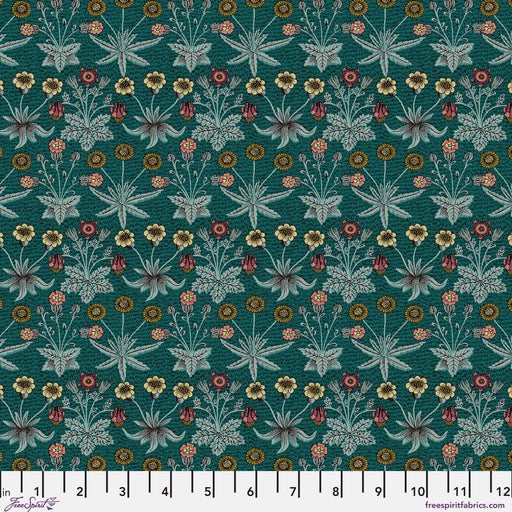Morris & Co. Daisy Fields Teal fabric - Woven Modern Fabric Gallery