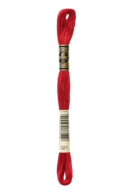DMC Embroidery Floss 321 Carmine Red - Woven Modern Fabric Gallery