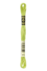 DMC Embroidery Floss 472 Green Bud - Woven Modern Fabric Gallery