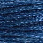 DMC Embroidery Floss 517 Nautical Blue - Woven Modern Fabric Gallery