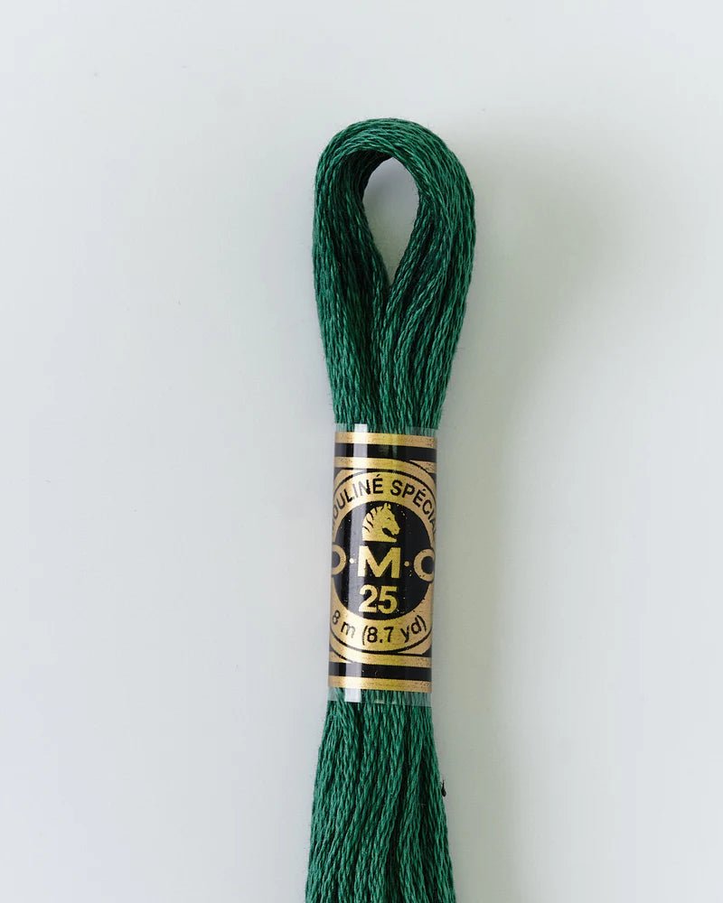 DMC Embroidery Floss 561 Cypress Green - Woven Modern Fabric Gallery
