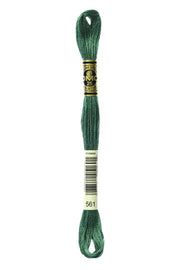 DMC Embroidery Floss 561 Cypress Green - Woven Modern Fabric Gallery