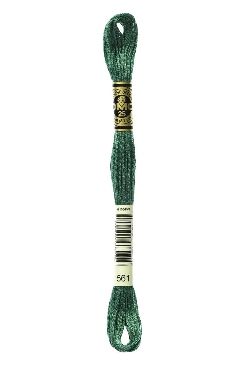 DMC Embroidery Floss 561 Cypress Green - Woven Modern Fabric Gallery