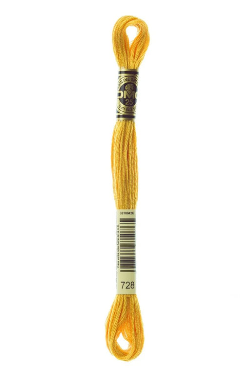 DMC Embroidery Floss 728 Mustard - Woven Modern Fabric Gallery