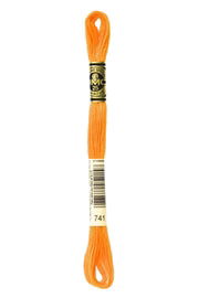 DMC Embroidery Floss 741 Mandarin
