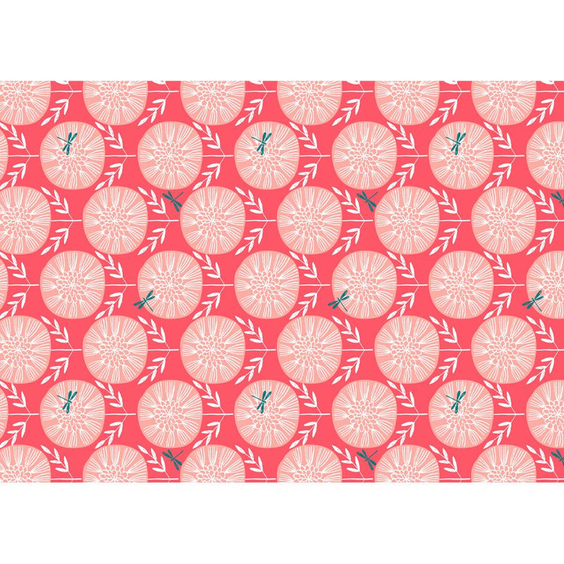 Dragonfly Flowers - Woven Modern Fabric Gallery