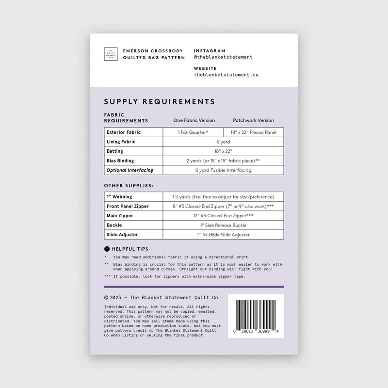 Emerson Crossbody Bag Pattern - Woven Modern Fabric Gallery