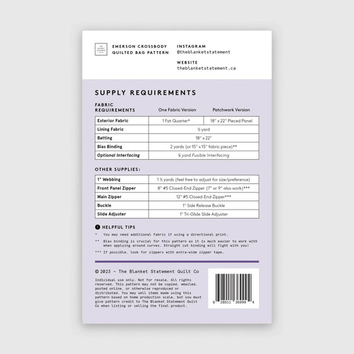 Emerson Crossbody Bag Pattern - Woven Modern Fabric Gallery