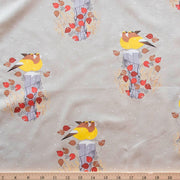 Evening Grosbeaks - Woven Modern Fabric Gallery