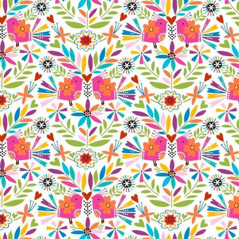 Fiesta Birds - Woven Modern Fabric Gallery