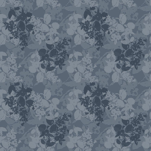 Florets Blue Slate Quilt Backing - Woven Modern Fabric Gallery